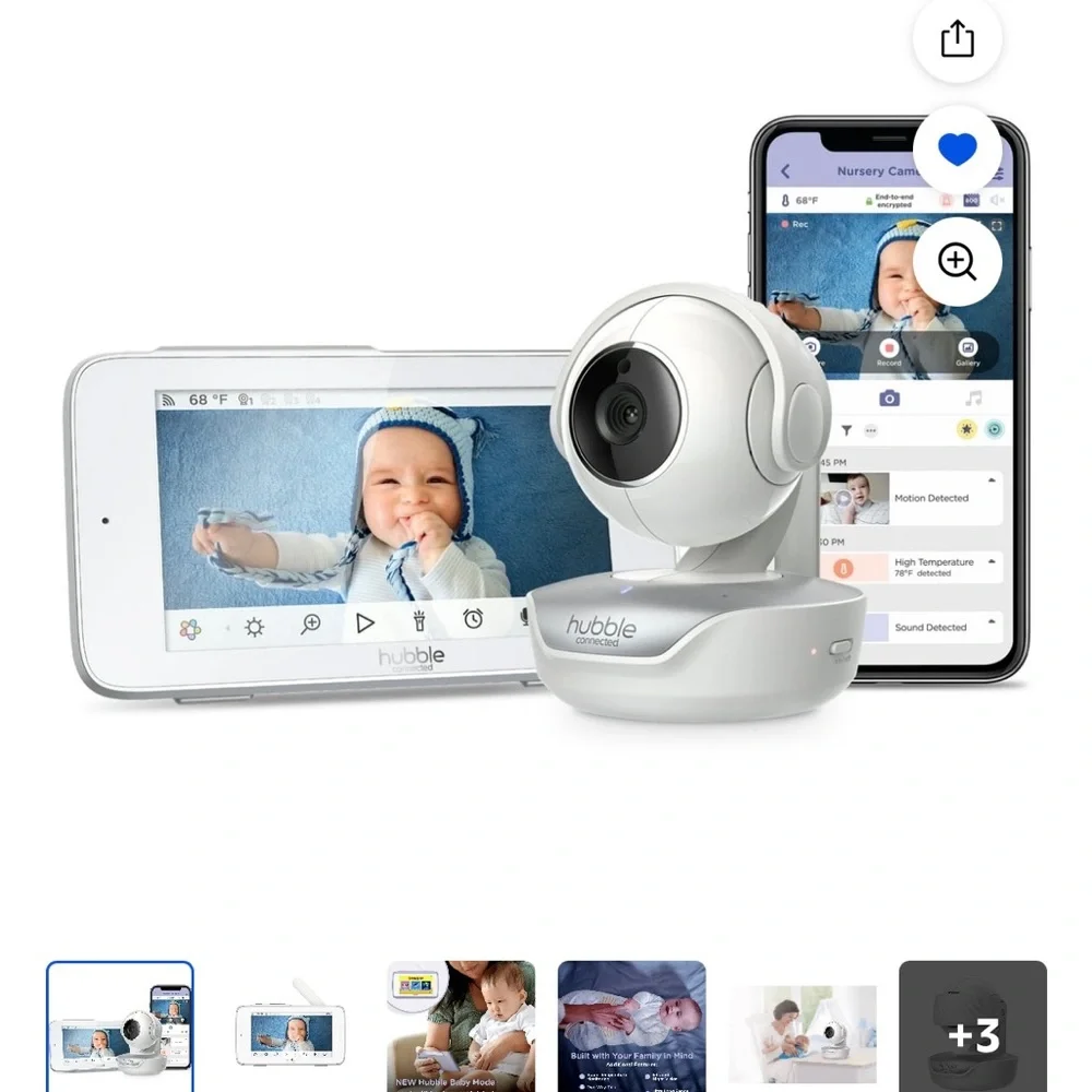Hubble connected nursery pal premium ,5Smart HD monitor and touch screen viewer